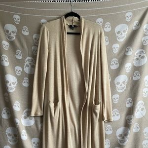 CREAM LONG CARDIGAN XL